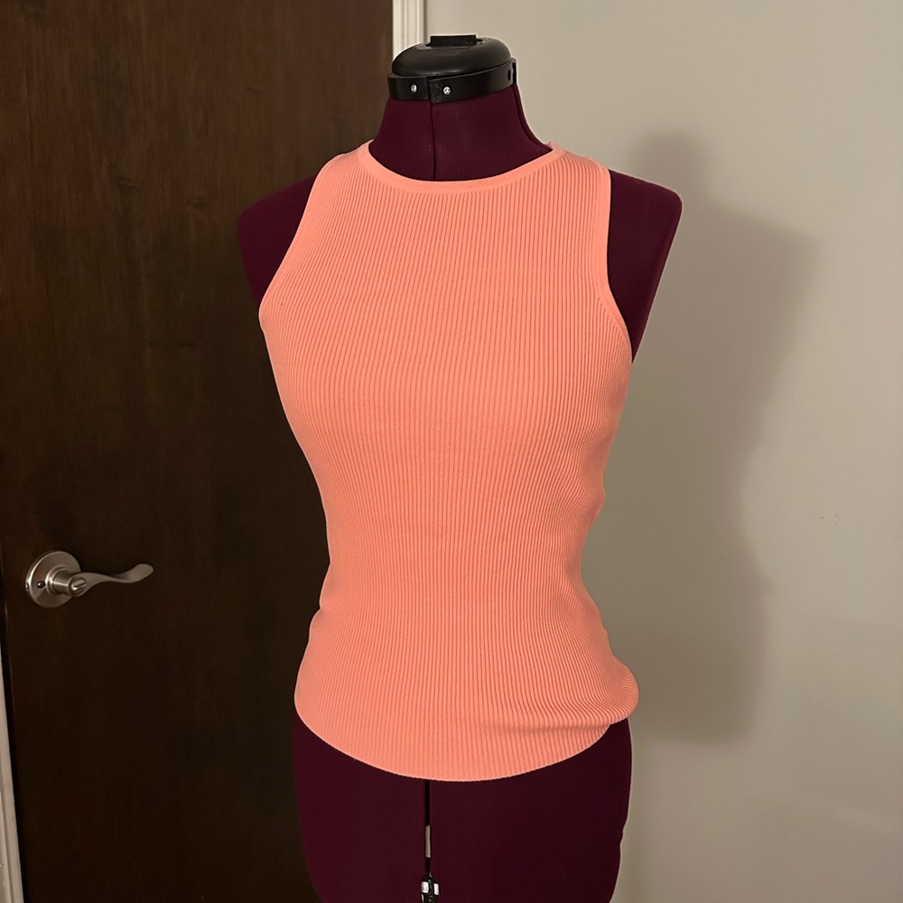 525- NEW- Unique design, coral colored, size small